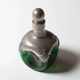 Art Nouveau Green Glass Decanter with Pewter Elements / France / 1960s