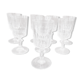 8 water glasses, 19th