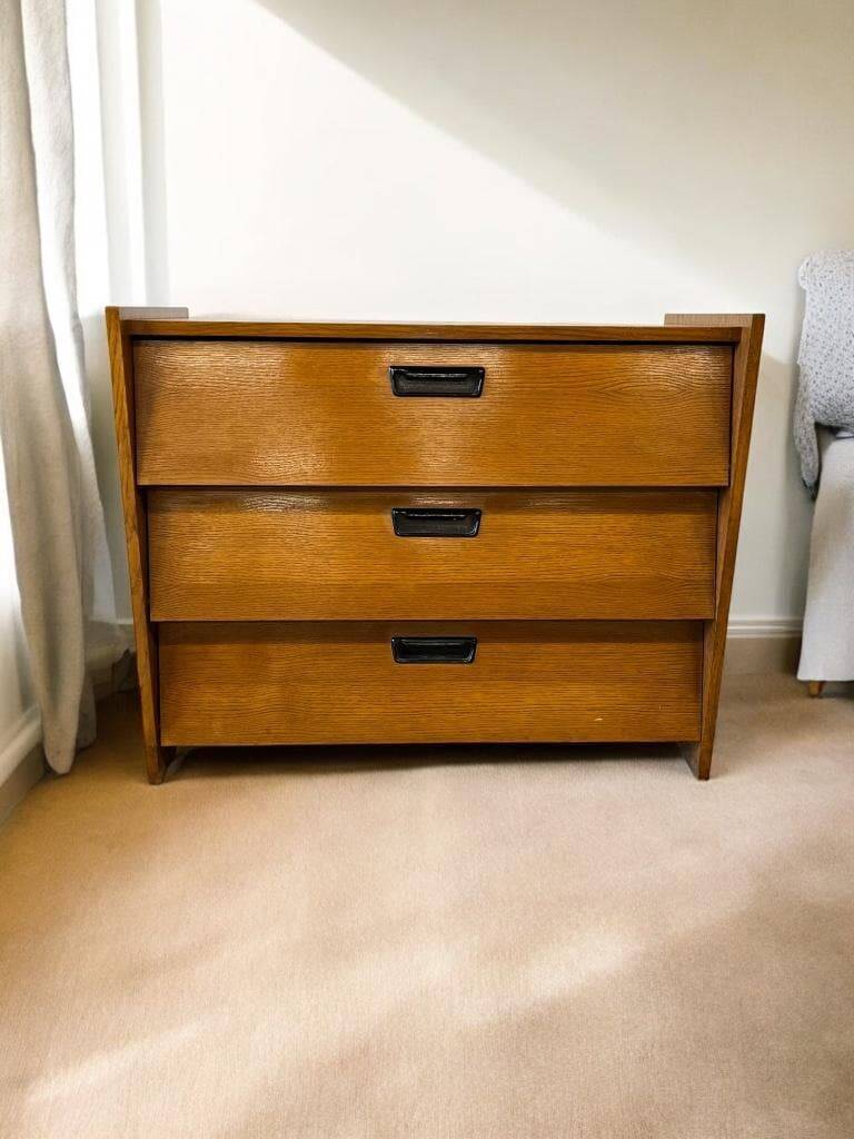 Vintage wooden shoe cabinet / flap cabinet