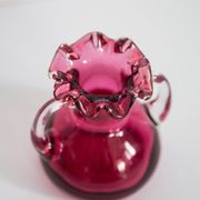 Mini vintage pink vase with frill, Europe, 1960s