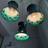 Green cast iron cascading chandelier