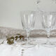 8 Crystal D'Arques red wine glasses model "VERSAILLES"