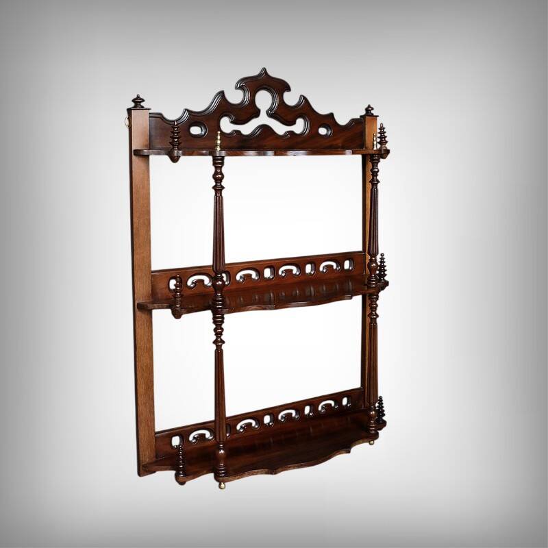 Mahogany Wall Shelf, Louis-Philippe Period – Mid-19th Century