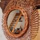 Vintage rattan mirror