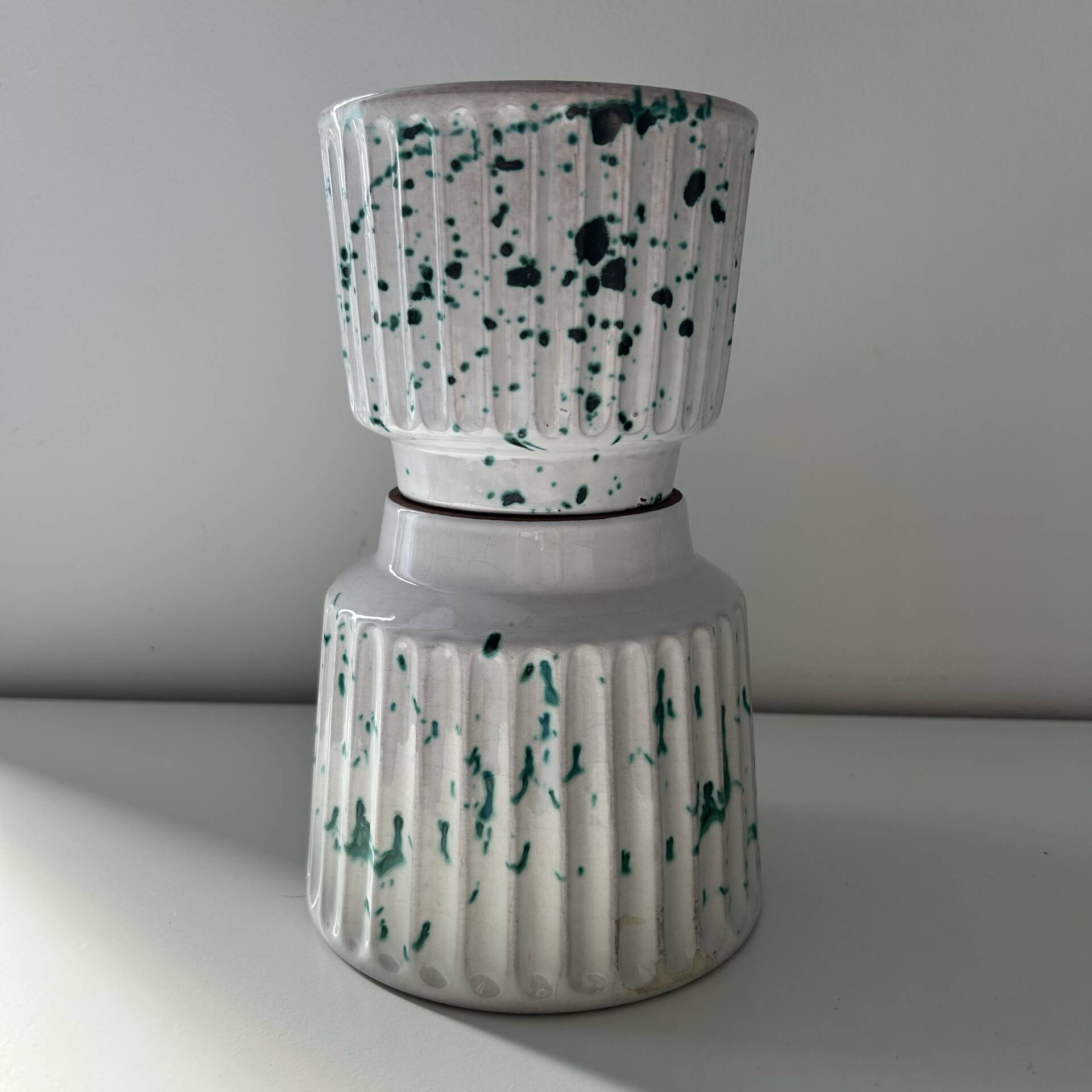 Ensemble de 2 cache pots décor Pollock