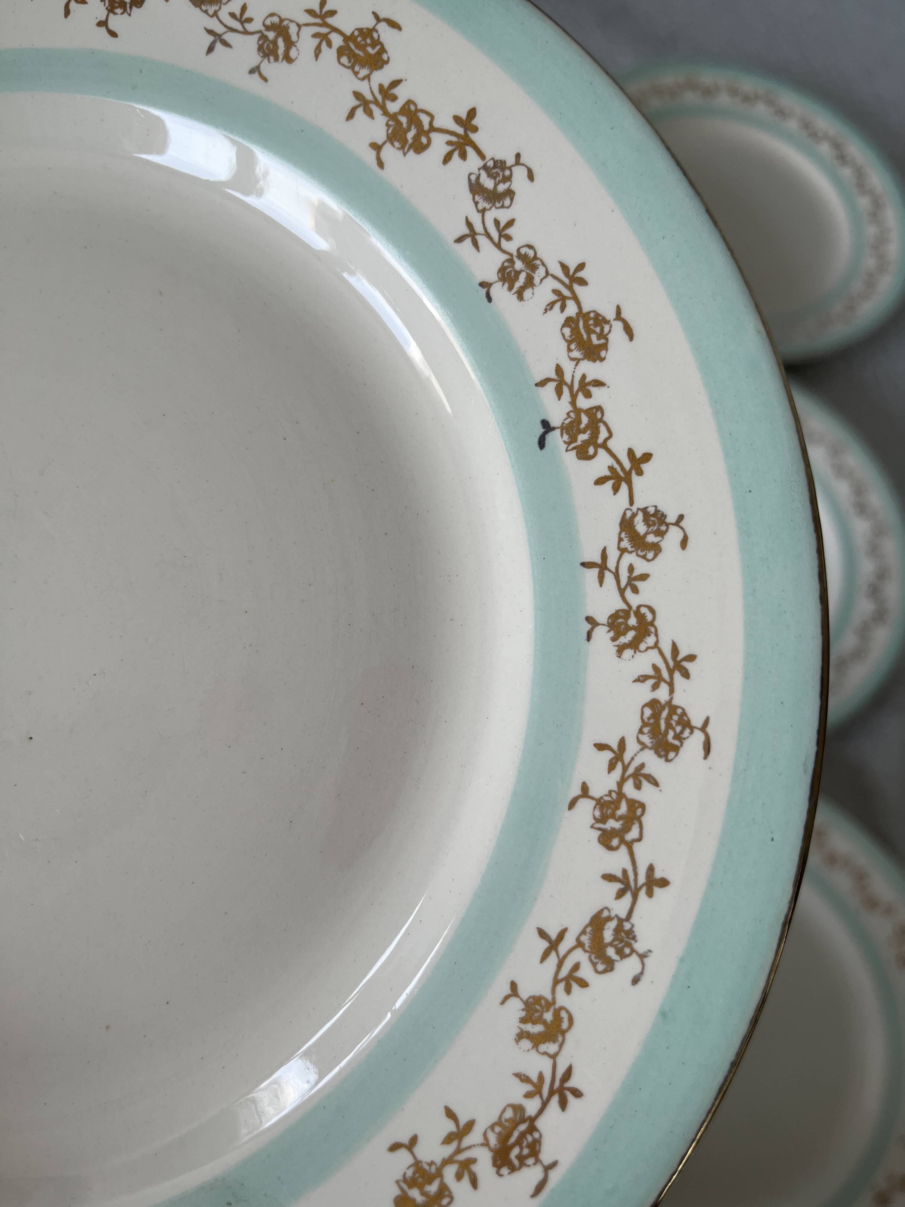 9 assiettes Digoin service Biarritz