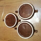 Set of 3 ceramic snail dishes