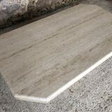 Large octagonal coffee table in 70s/80s travertine