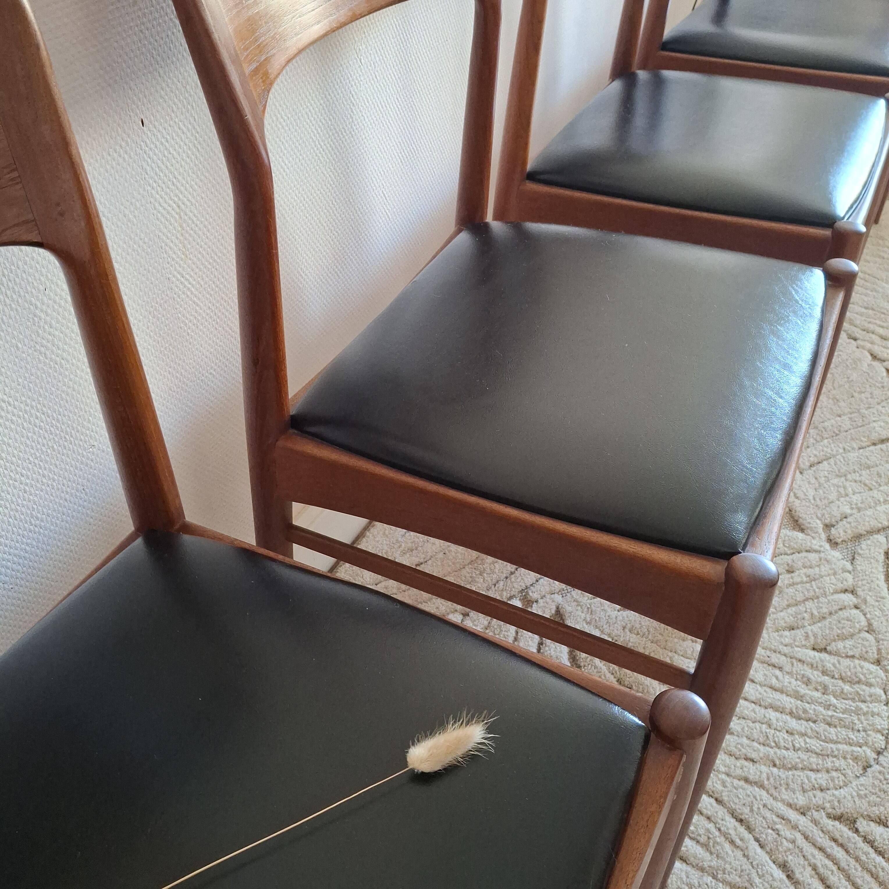 Danish dining chairs by Kai Kristiansen K.S.