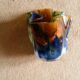 Multicolored blown glass "handkerchief" vase