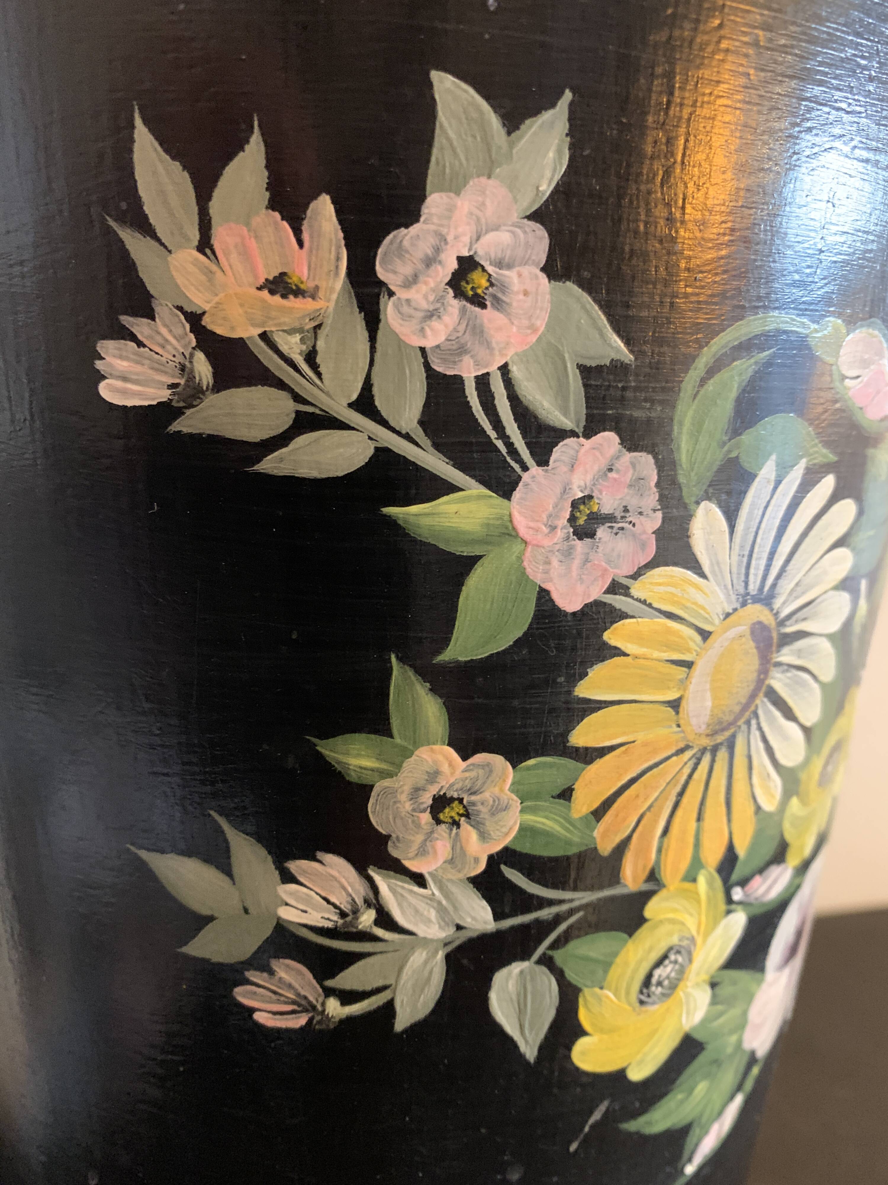 Napoleon III painted sheet metal umbrella or paper basket