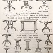 Thonet table n°8 / n°9 from 1888 Café Museum, after Adolf Loos marble top