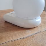 Opaline and wood wall lamp