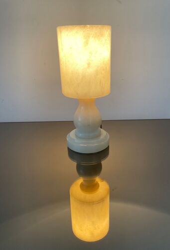 Lampe vintage en albâtre des années 70