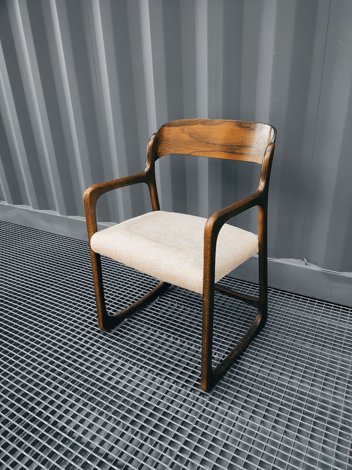 Baumann rosewood sleigh armchair