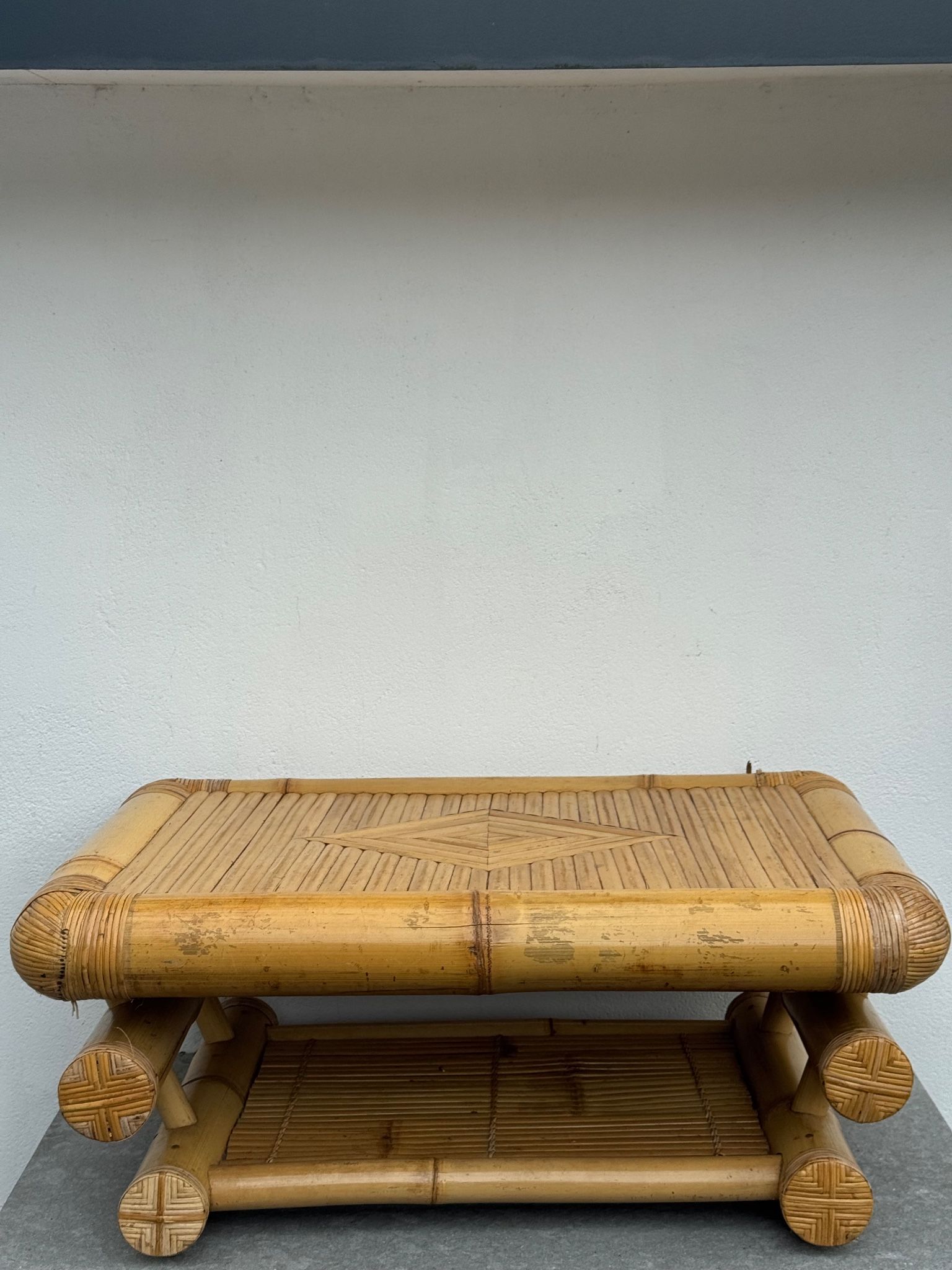 Vintage Bamboo Salon Table