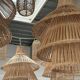 Suspension ou luminaire en rotin en forme de lanterne asiatique