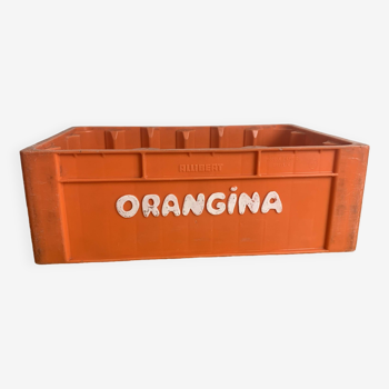 Caisse Orangina  en plastique orange