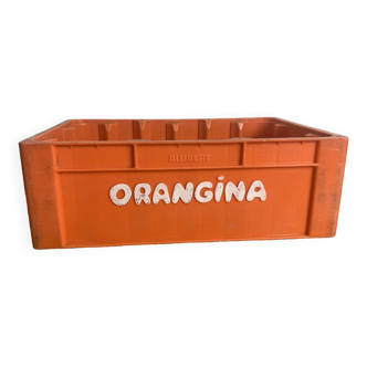 Orangina orange plastic crate