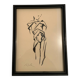 Original drawing signed C. La Salle - Stylised nude - 20th century.