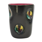 Vase en céramique à cabosses vintage Louviers 1960