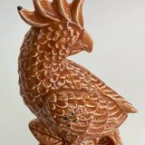Vintage Ceramic Parrot Sculpture