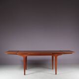 1960s Teak extendible dining table by TV Meubles Paris, France