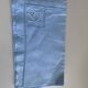 6 cotton and linen napkins, pastel blue, embroidered, OG monograms,