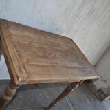Rustic brown solid wood dining table, 1950s.