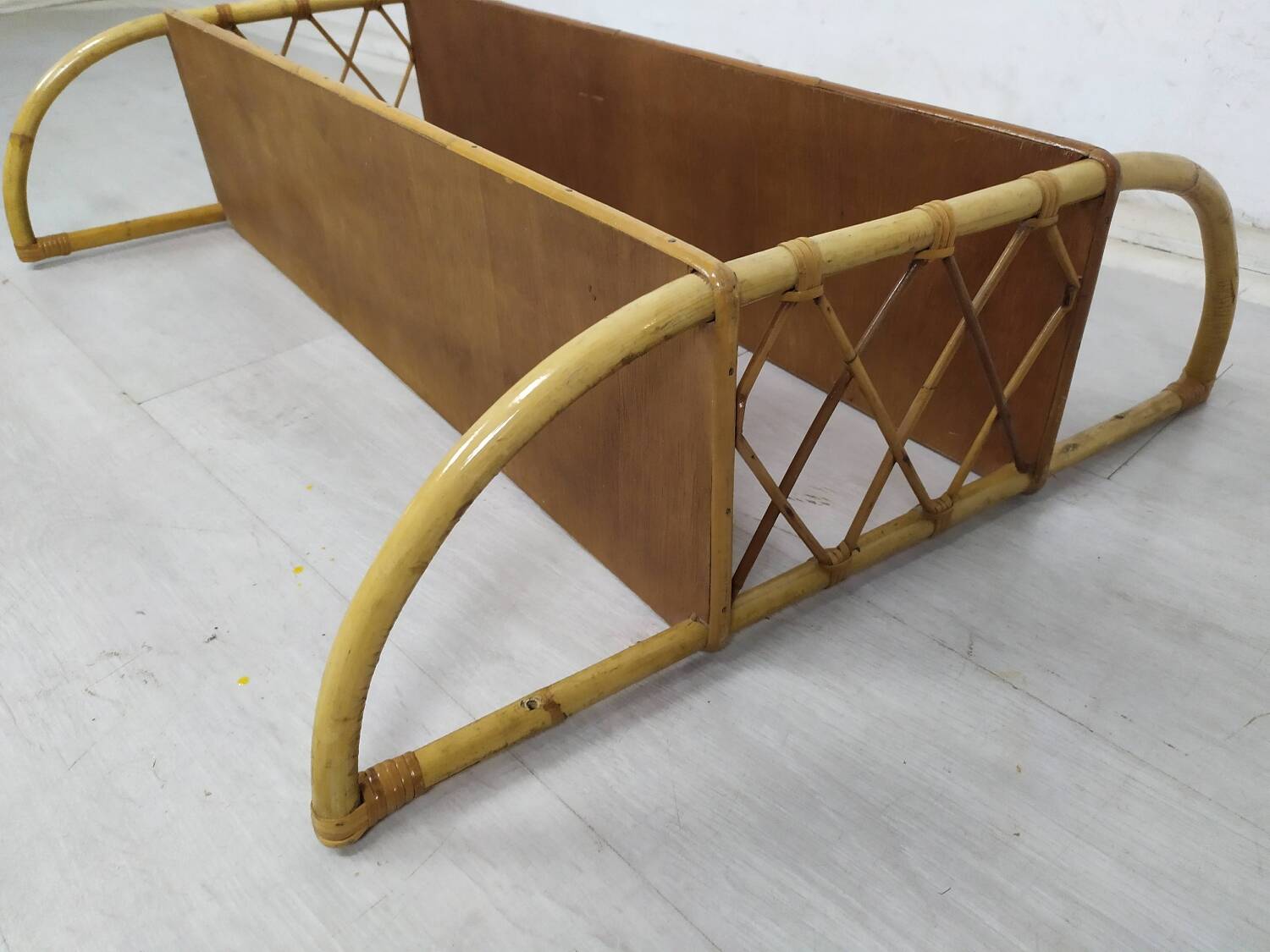 Vintage rattan shelf