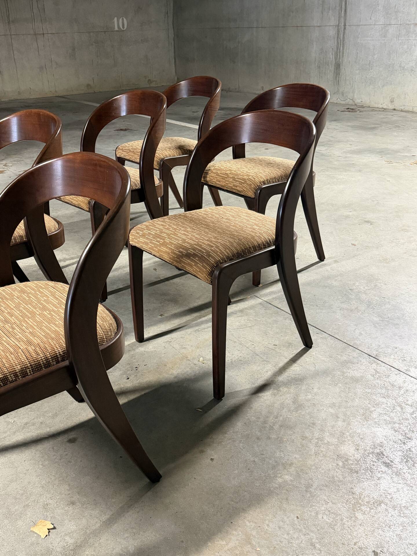 Set of 6 "Gondole" chairs by Baumann from the 1960s.