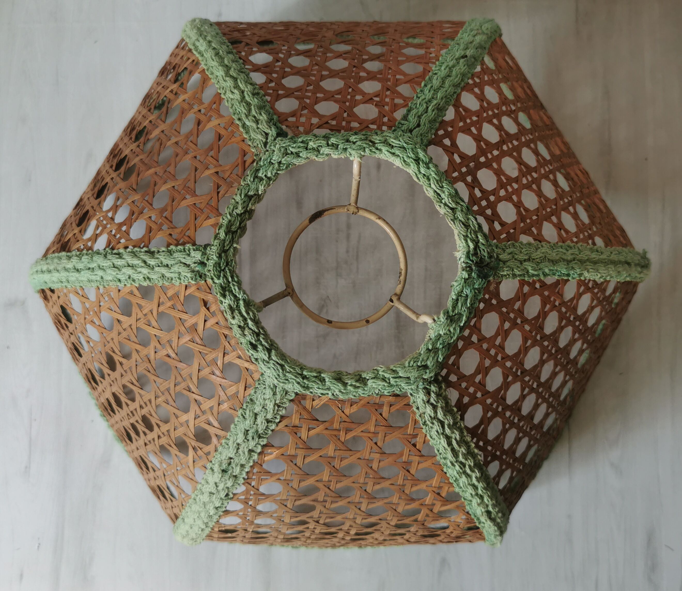 Vintage cane lampshade