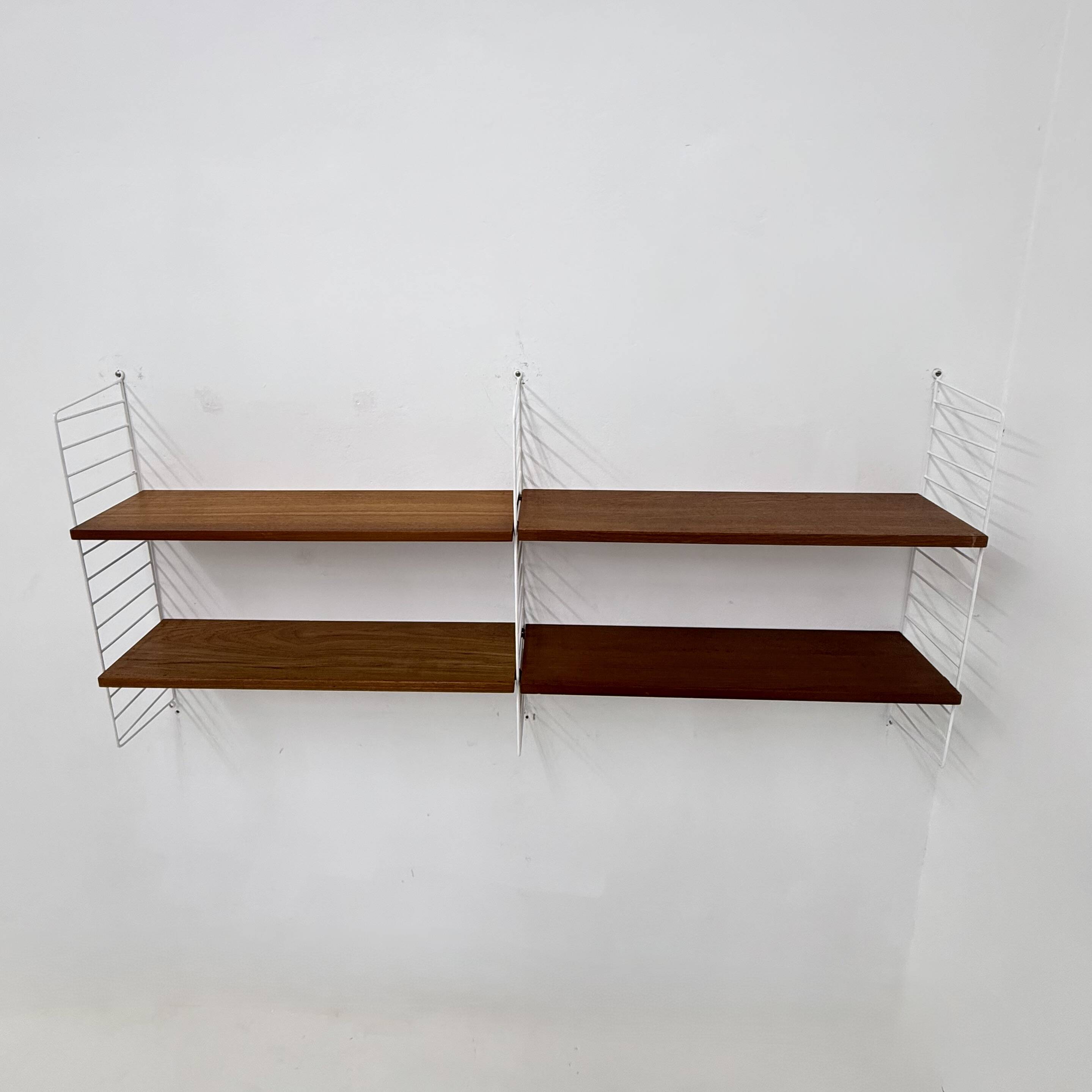 Mid-Century Nisse Strinning string design teak wall unit , 1960s