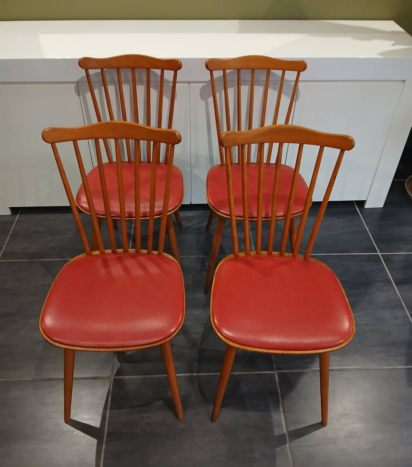 Set of 4 Baumann Menuet chairs, vintage 1970s