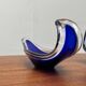 Vase et bol vintage en verre d'art de Bayel, France, années 1970, lot de 2