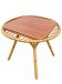 Table basse "Trampoline" ronde en rotin années  60