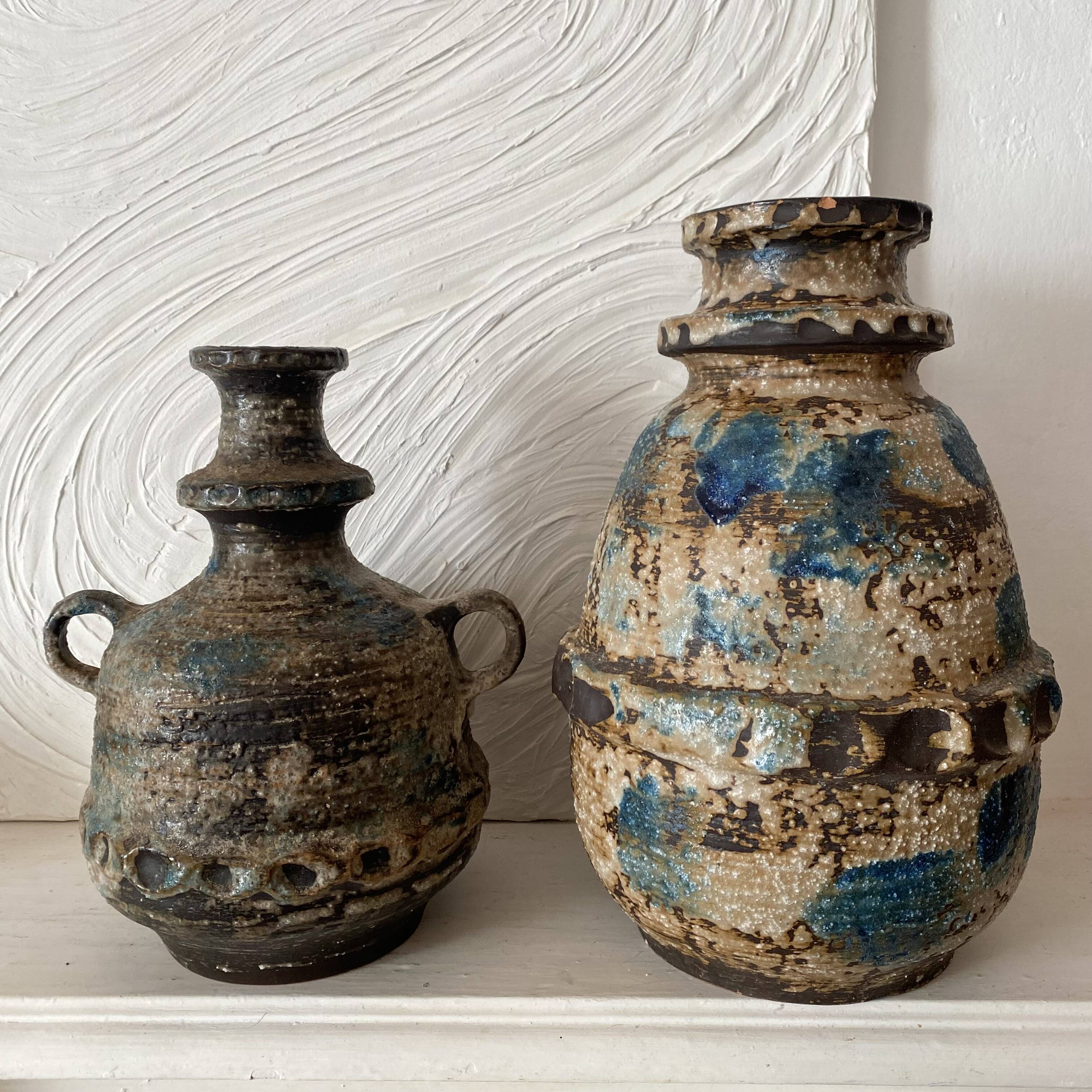 West German brutalist amphora vase