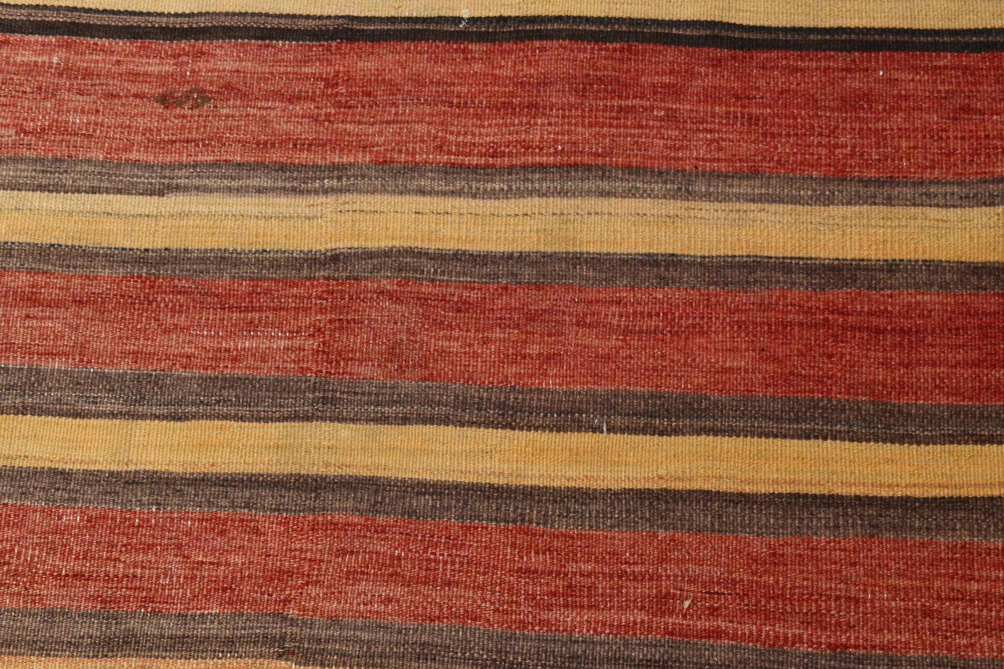 3x10 Rug For Hallway Red & Brown Vintage Kilim Runner Rug, 88x301Cm SK32981