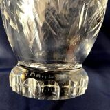 Crystal vase cut daum nancy france flared shape