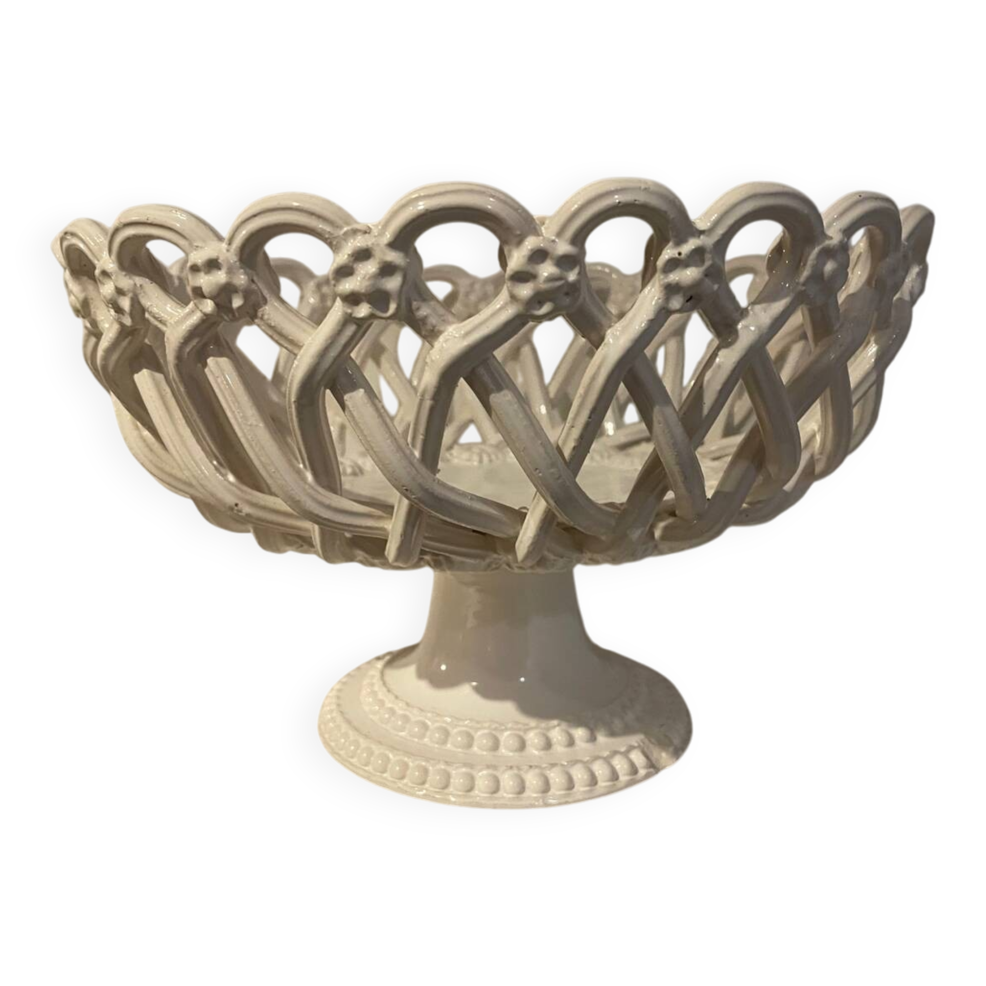 Braided ceramic bowl signed Pichon Uzes
