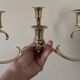 Gold-plated brass candlestick