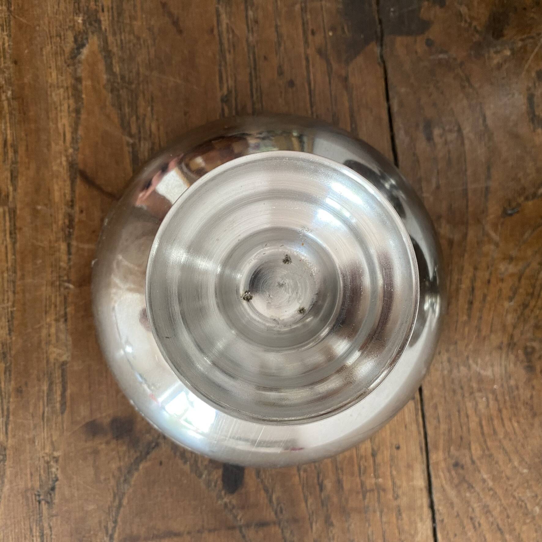 Vintage stainless steel ice cream cups
