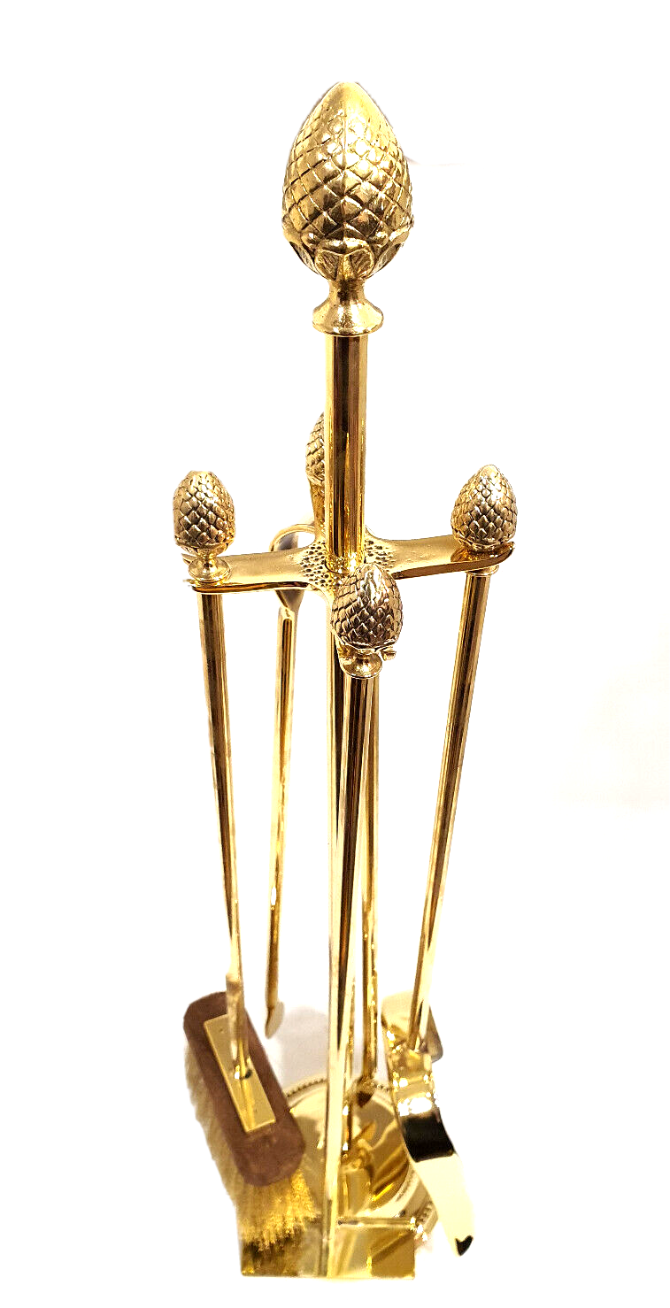 Solid brass fireplace servant 4 accessories