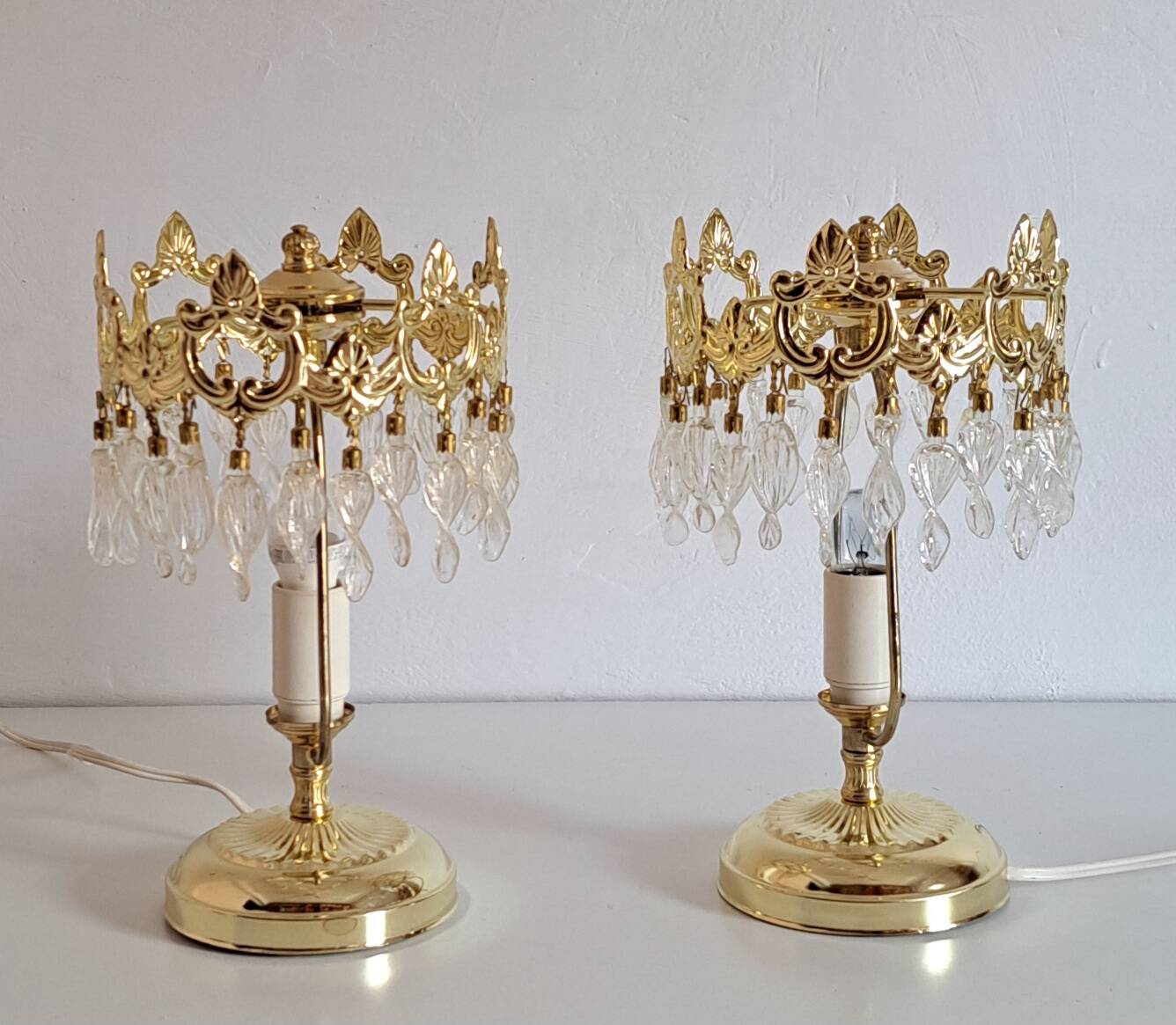 Pair of bedside lamps