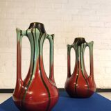 Pair of Art Nouveau ceramic vases