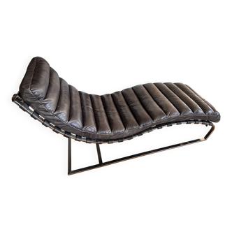 Fauteuil, chaise longue en cuir