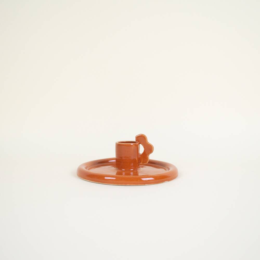 Flower caramel candle holder