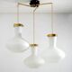 Stilnovo Three-Light Pendant, 1950s