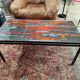 Vintage 1970s coffee table in Valauris style