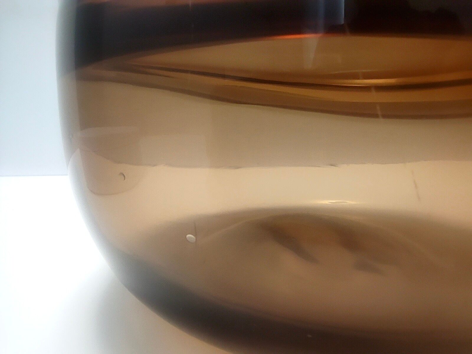 Postmodern brown incalmo murano glass vase